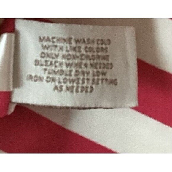 Chicos 2 Large Tank Top Stretchy Nylon Dark Pink & White Stripe Sleeveless - Picture 7 of 7